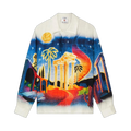 Casablanca Long-Sleeve Cuban Collar Shirt Midnight Acropolis