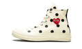 Converse Chuck Taylor All Star 70 Hi Comme des Garcons PLAY Polka Dot White