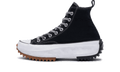 Converse Run Star Hike Hi Black White Gum Distressed
