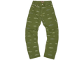 Corteiz Alcatraz Pattern Denim Jeans Khaki
