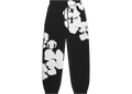 Denim Tears Big Cotton Wreath Sweatpants Black