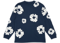 Denim Tears Long Sleeve Cotton Wreath T-shirt Navy