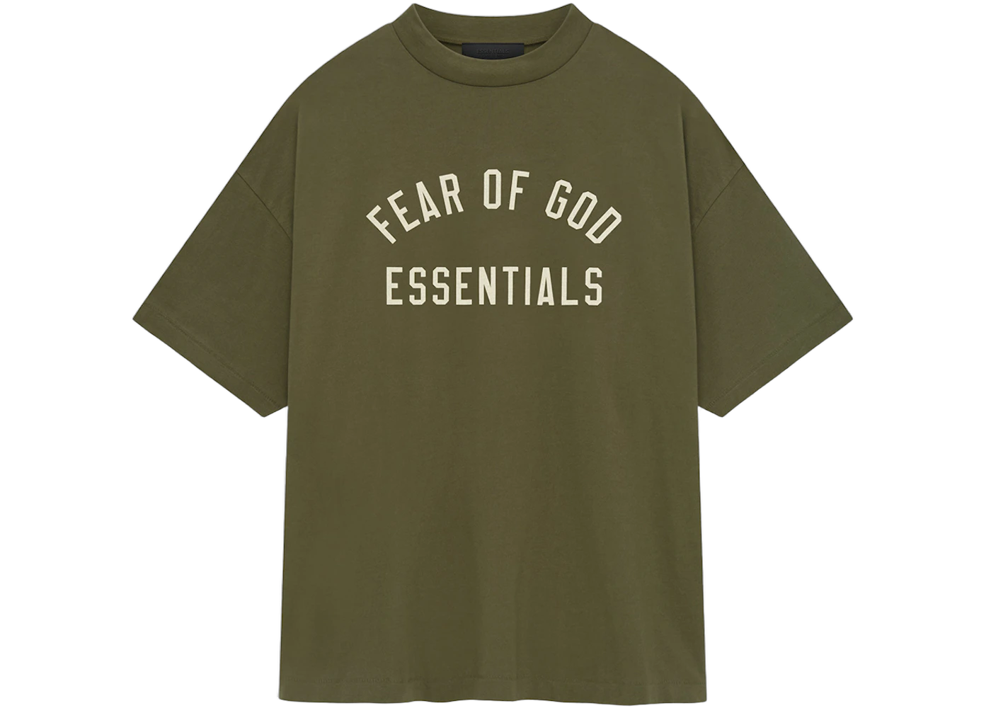 Fear of God Essentials Jersey Crewneck T-Shirt Military