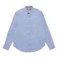 Gucci Convertible Collar Oxford Shirt Blue