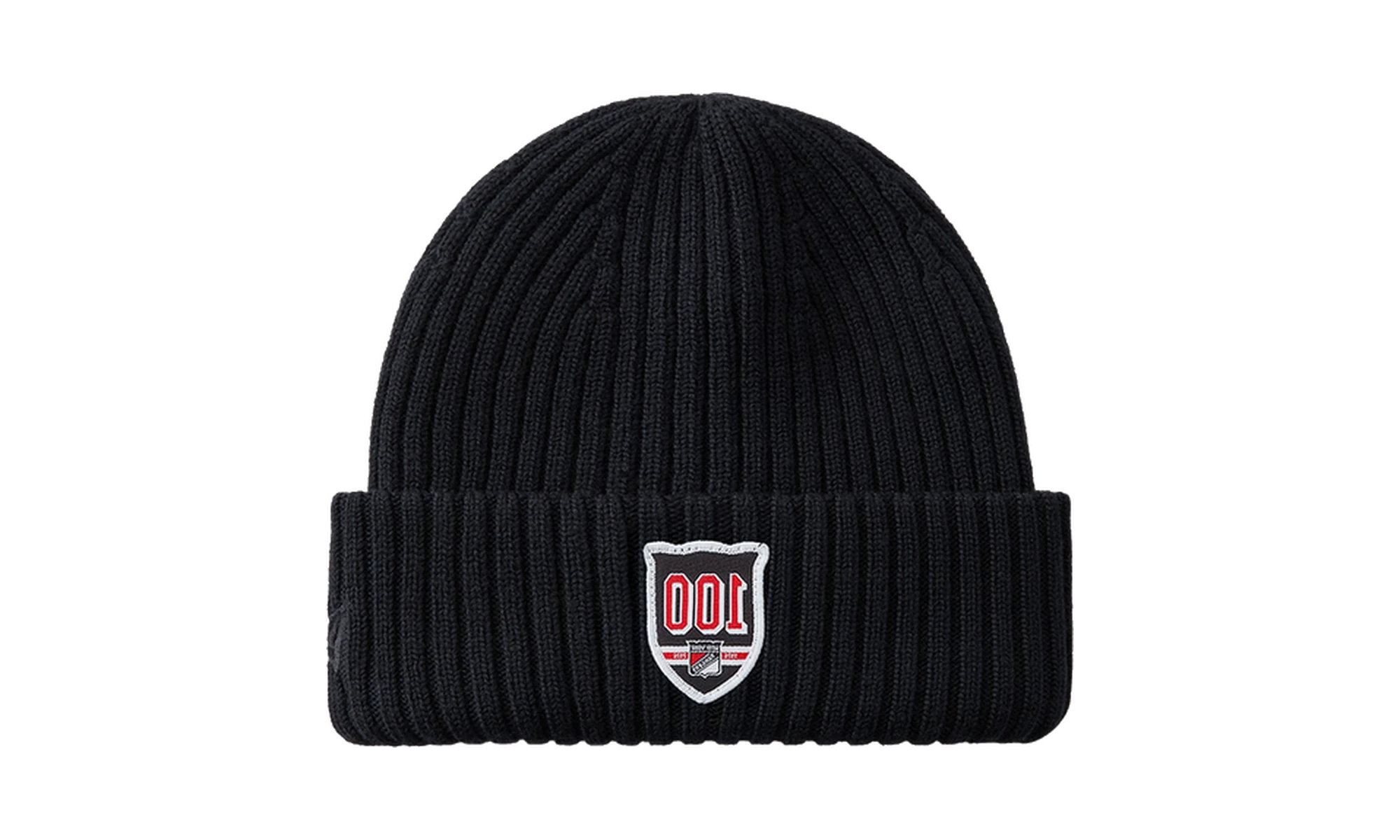 Kith x New Era For The New York Rangers Centennial Knit Beanie Black