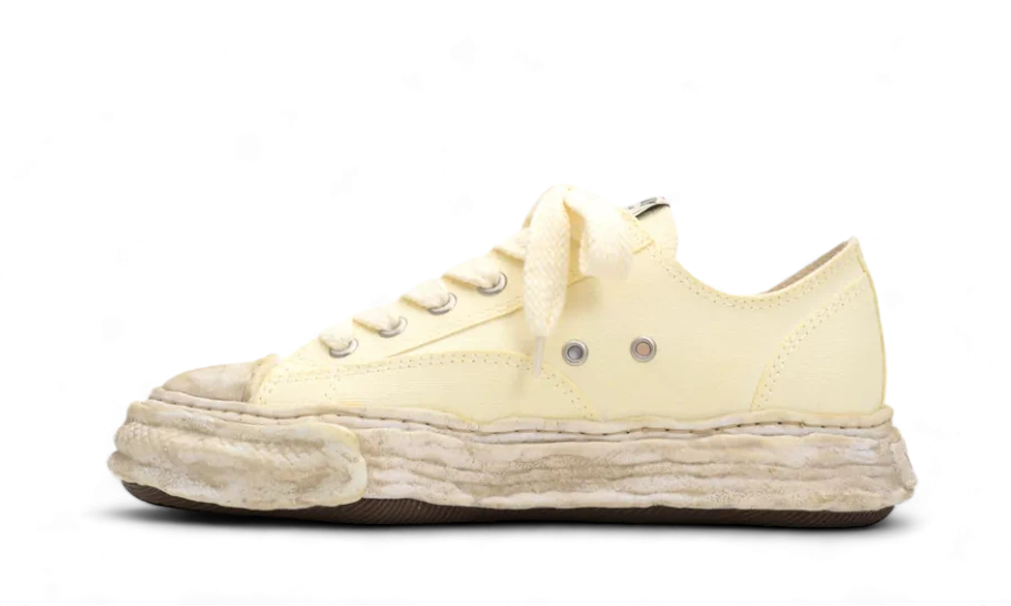Maison Mihara Yasuhiro Peterson 23 OG Sole Vintage Effect Embroidered Canvas Low Beige