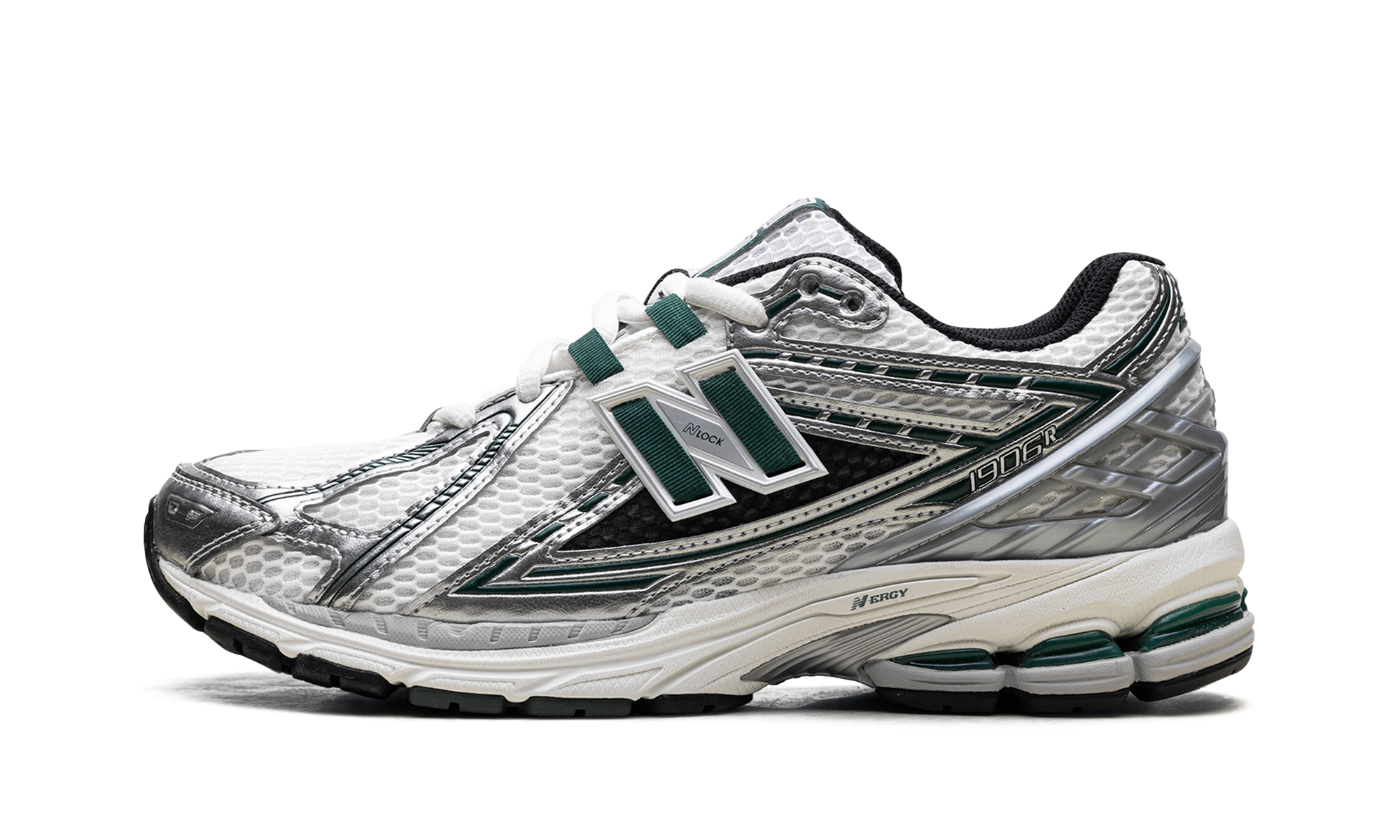 New Balance 1906R Silver Metallic Nightwatch Green