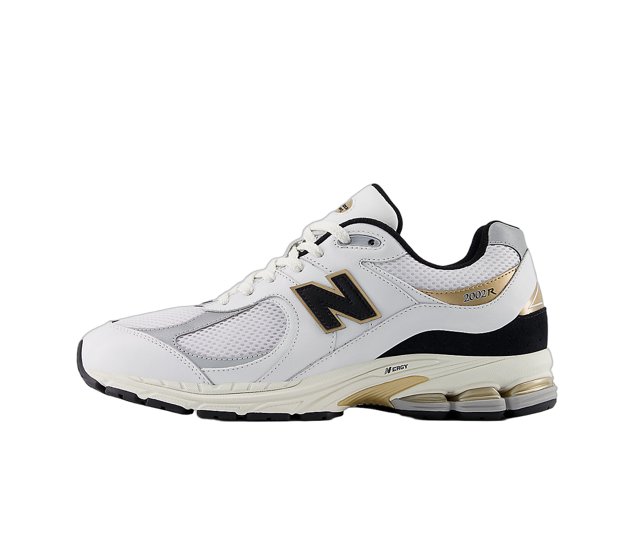 New Balance 2002R White Black Gold Metallic, White/Black/Gold Metallic (M2002RPN)