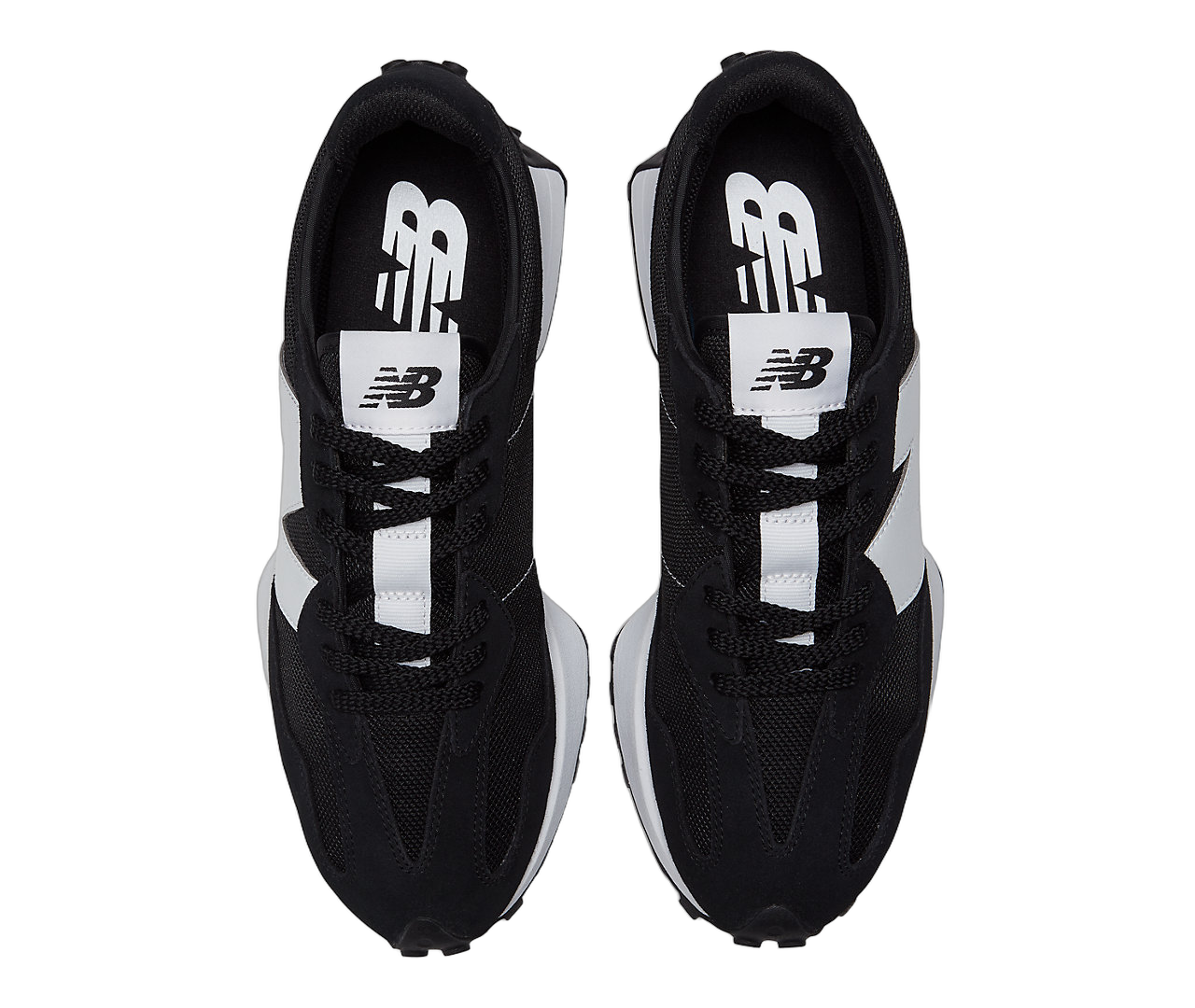 New Balance 327 Black White N Logo, Black/White (MS327CBW)
