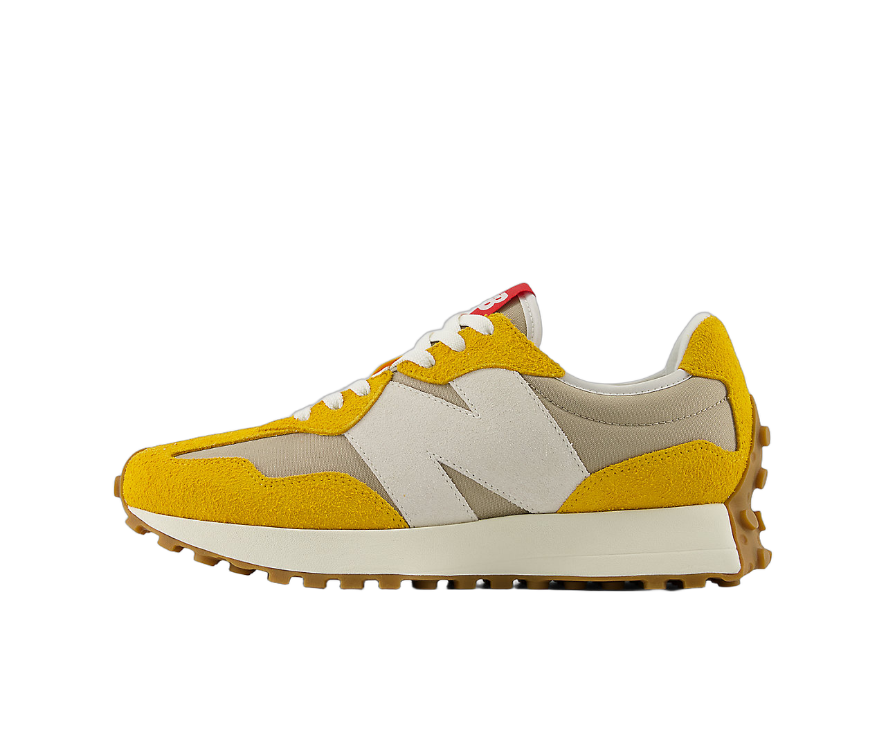 New Balance 327 Varsity Gold Beige, Varsity Gold/Grey/Red (U327SB)