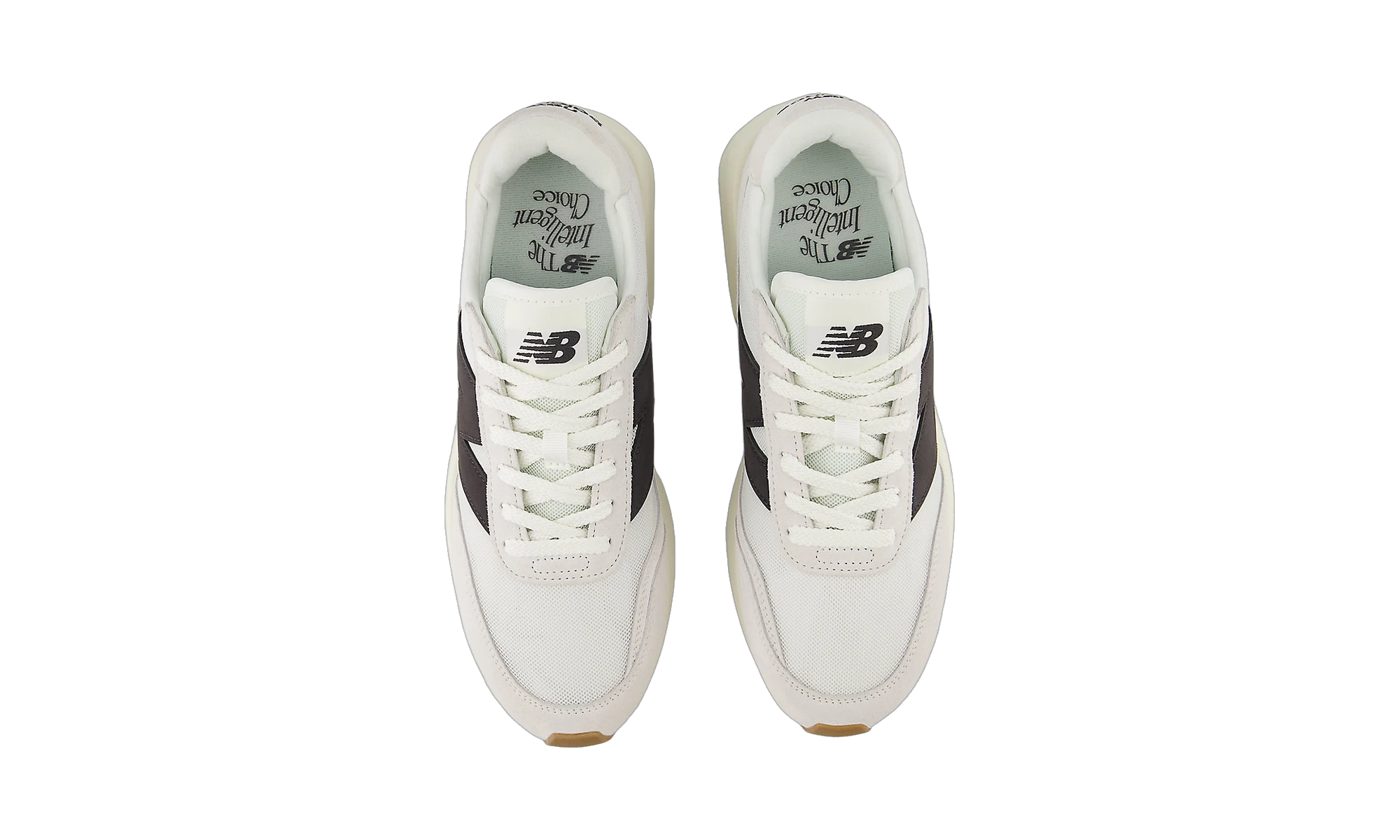 New Balance 370 Sea Salt Black Cement Gum