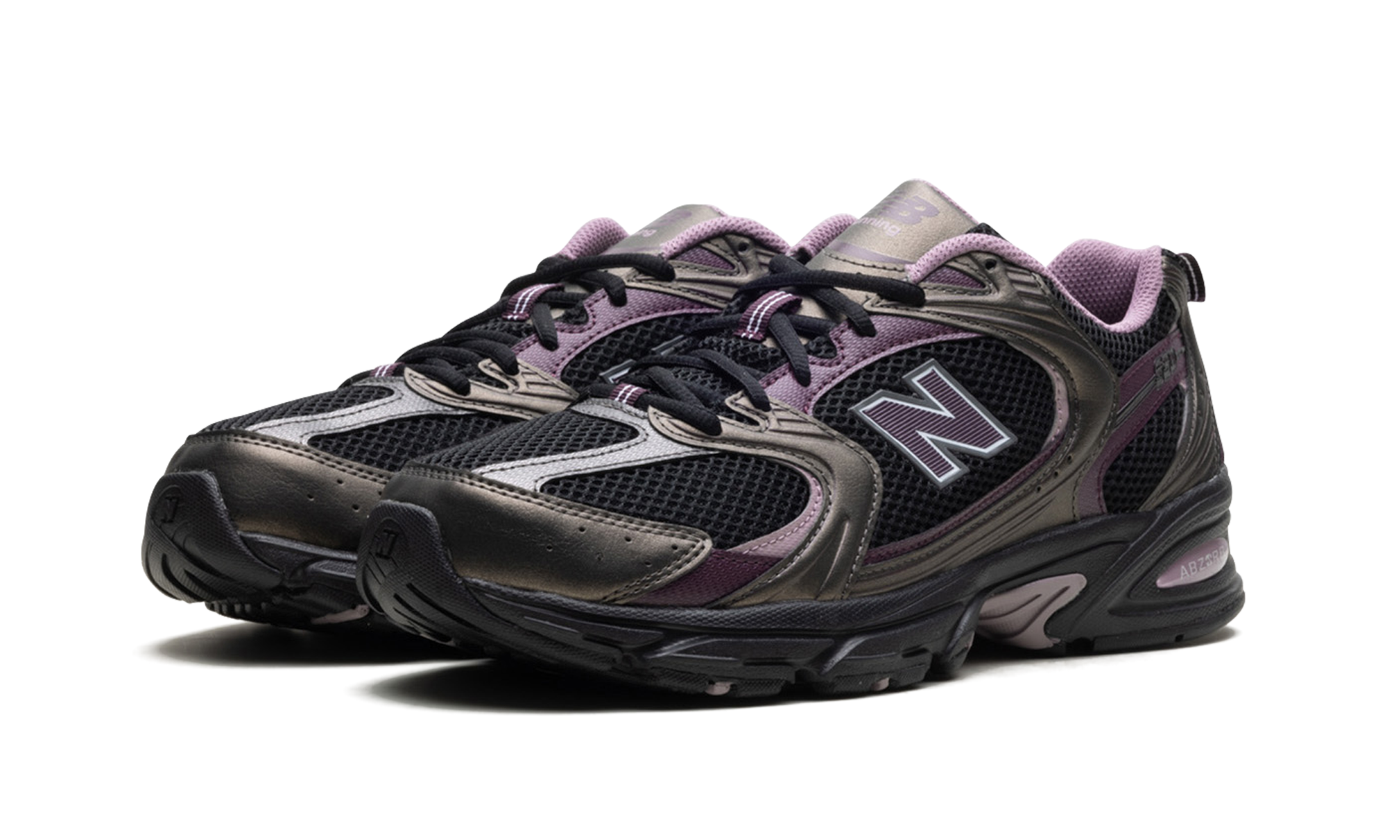 New Balance 530 Black Metallic Plum Brown