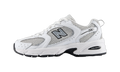New Balance 530 White Silver Metallic Black Sole