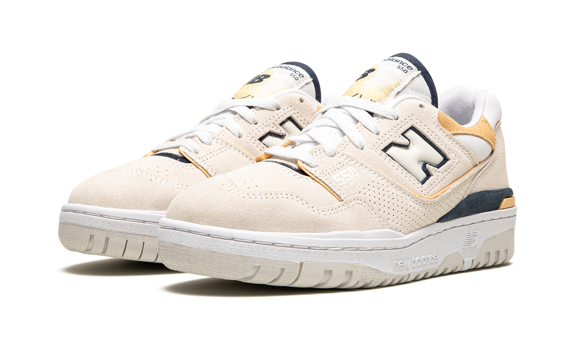 New Balance 550 Sea Salt Navy Raw Sugar