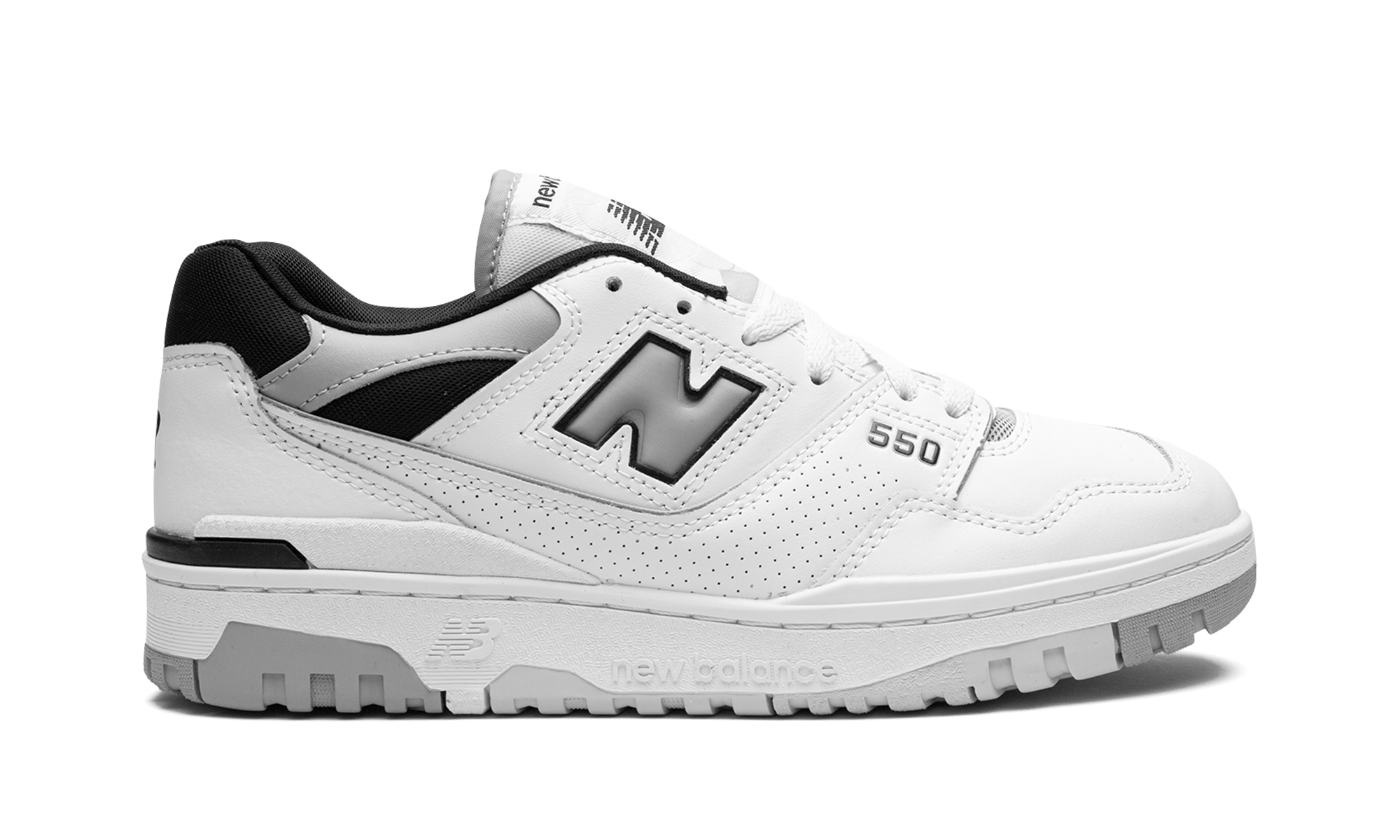 New Balance 550 White Concrete Black