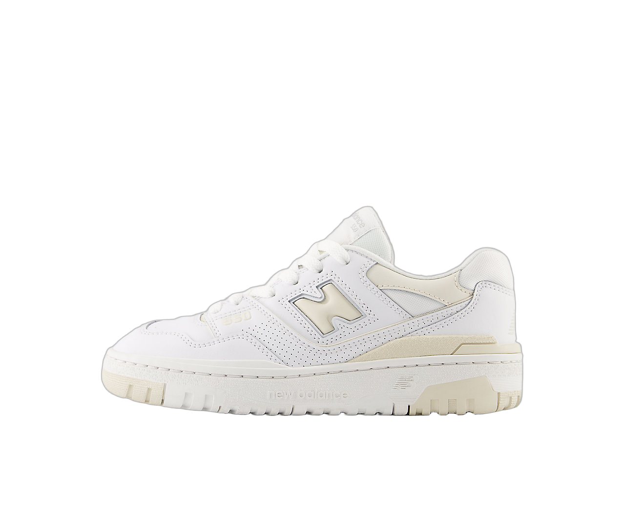 New Balance 550 White Cream Leather, White/Cream (GSB550BK)