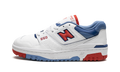 New Balance 550 White True Red Atlantic Blue