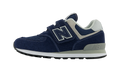 New Balance 574 Core Hook and Loop Navy White (PS)
