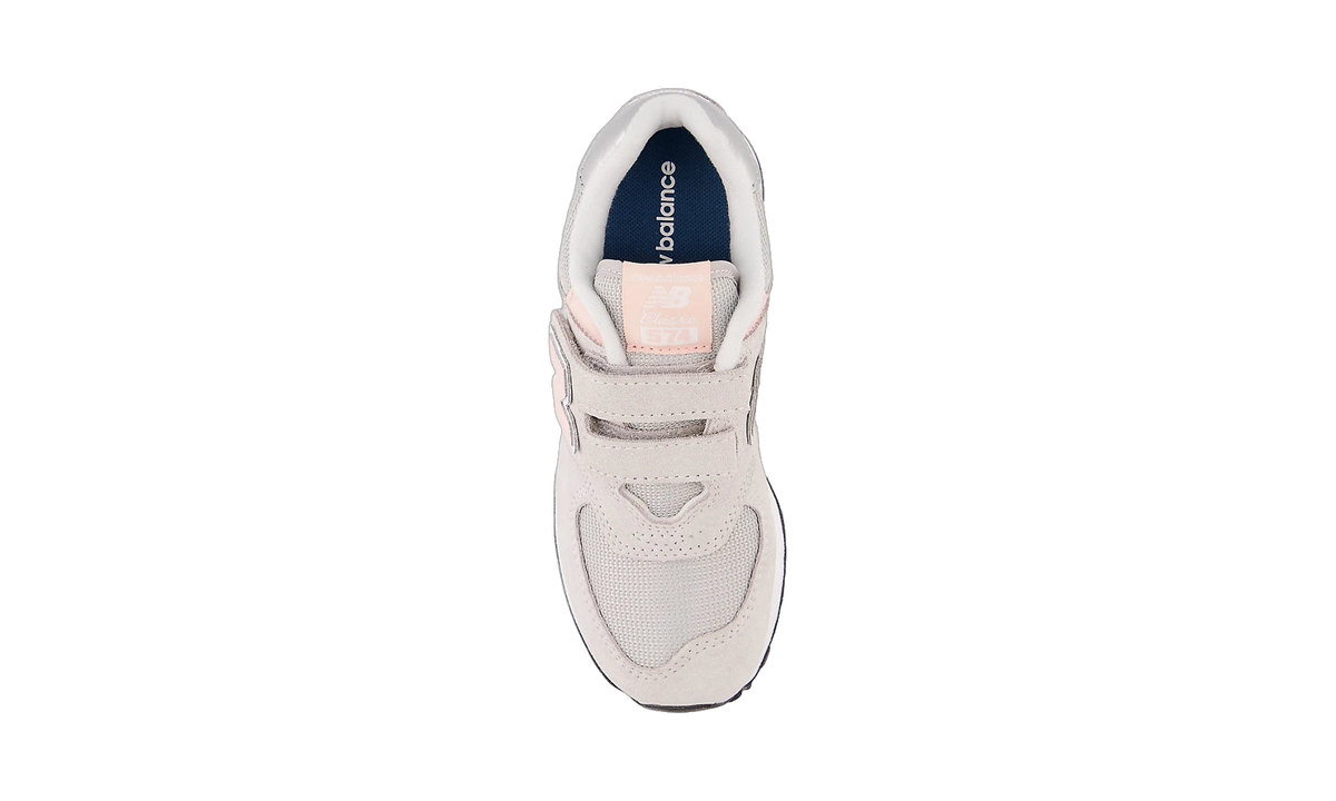 New Balance 574 Core Hook and Loop Rain Cloud Pink Haze (PS)