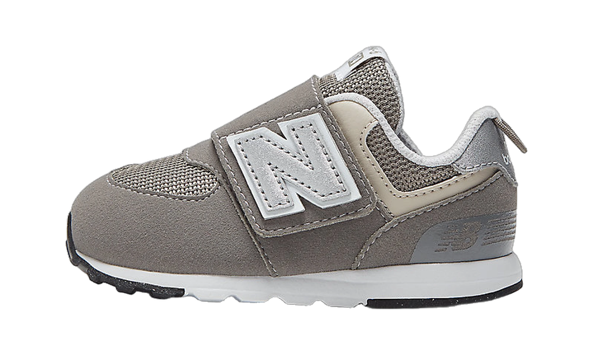New Balance 574 Hook and Loop Rain Cloud Silver Metallic (TD)