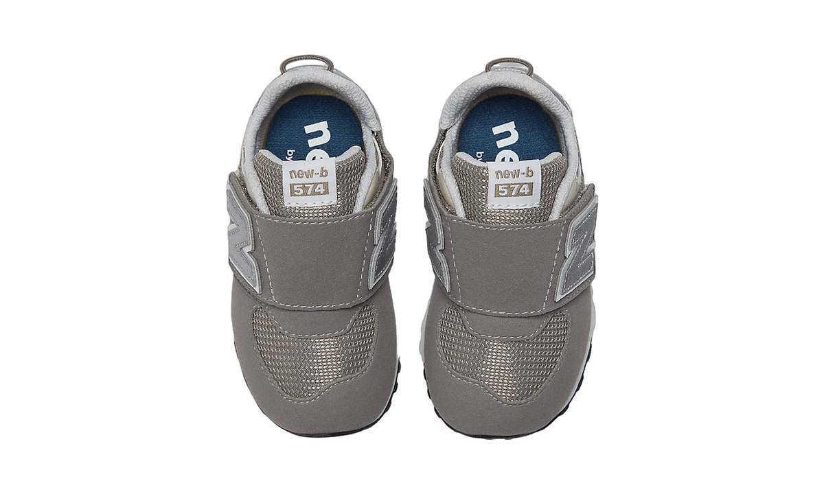 New Balance 574 Hook and Loop Rain Cloud Silver Metallic (TD)