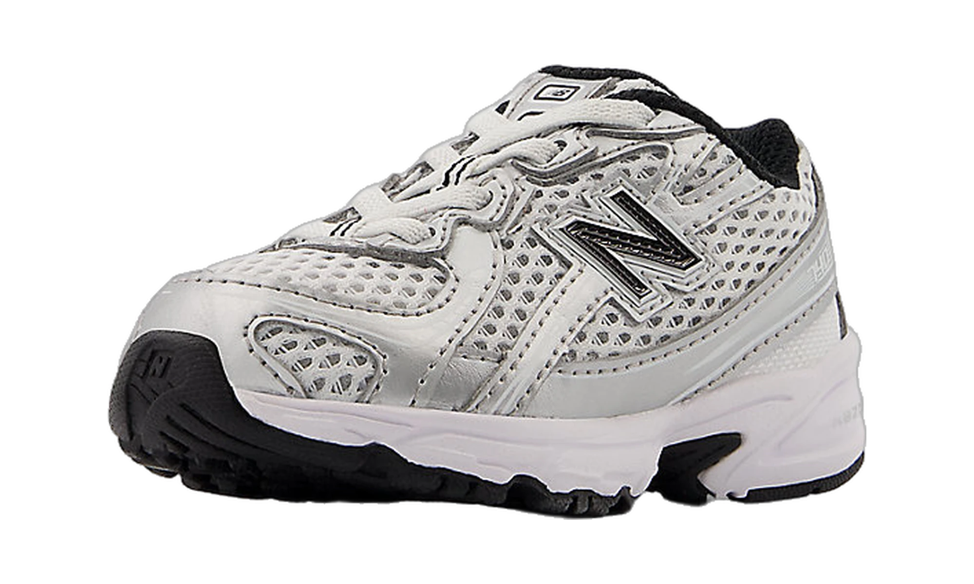 New Balance 740 Bungee Lace Silver Metallic Black (TD)