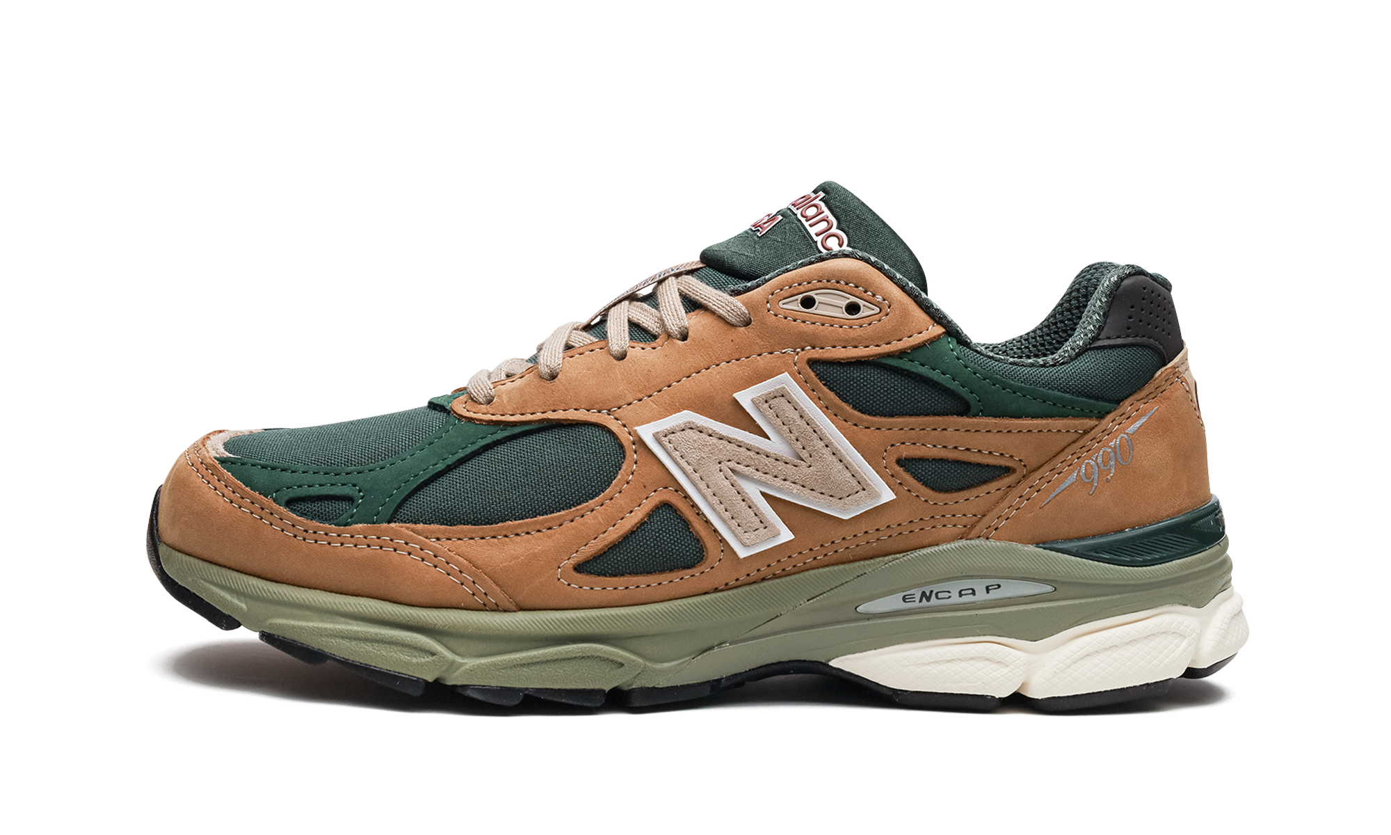 New Balance 990v3 MiUSA Tan Green