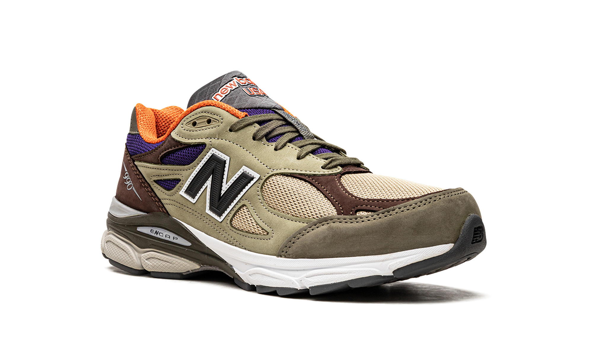 New Balance 990v3 MiUSA Teddy Santis Khaki Orange
