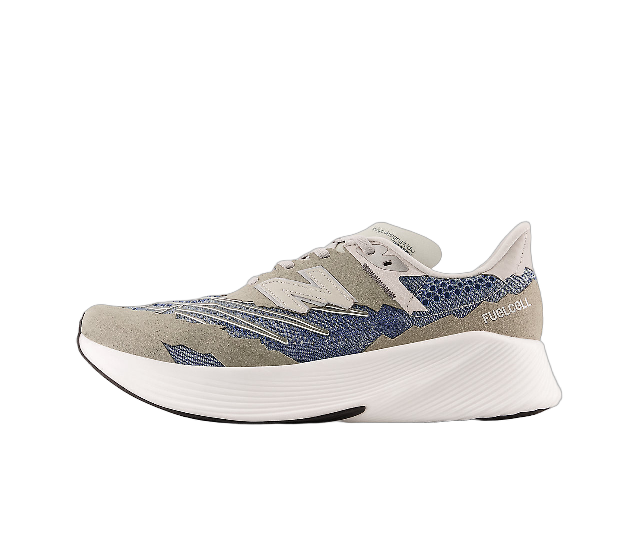 New Balance FuelCell RC Elite v2 Tokyo Design Studio Grey Vetiver, Blue/Vetiver/Light Grey (MSRCELTO)