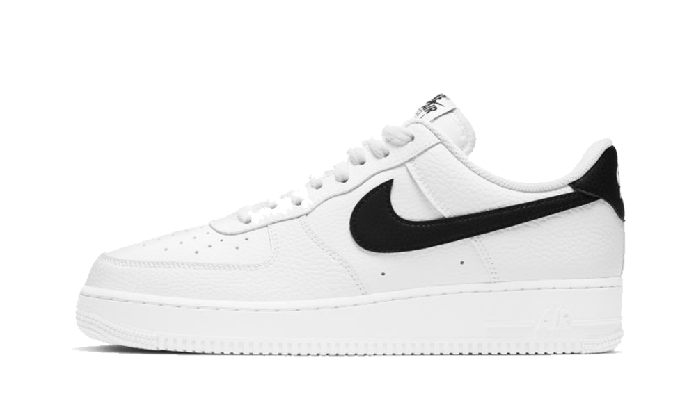 Nike Air Force 1 Low 07 White Black Pebbled Leather