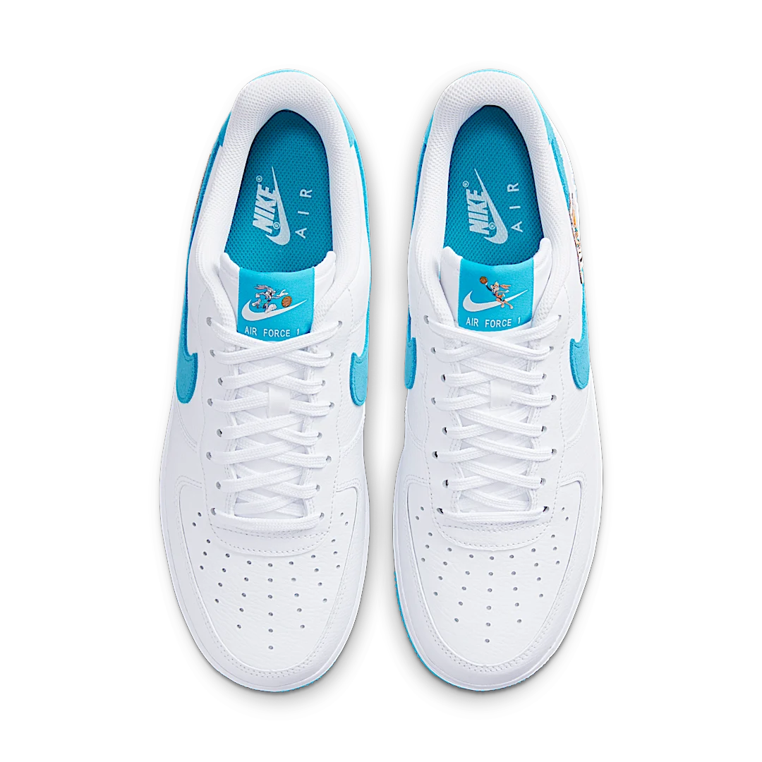 Nike Air Force 1 Low Hare Space Jam, White/Light Blue Fury-White (DJ7998-100 / DM3353-100)