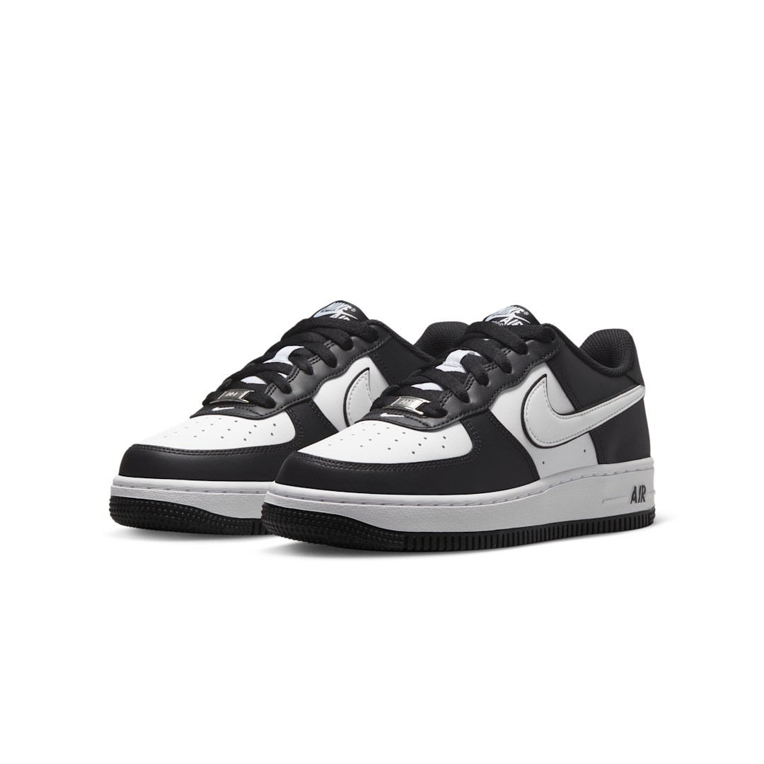 Nike Air Force 1 Low LV8 2 White Swoosh Panda, Black/Black/White (DV1621-001)