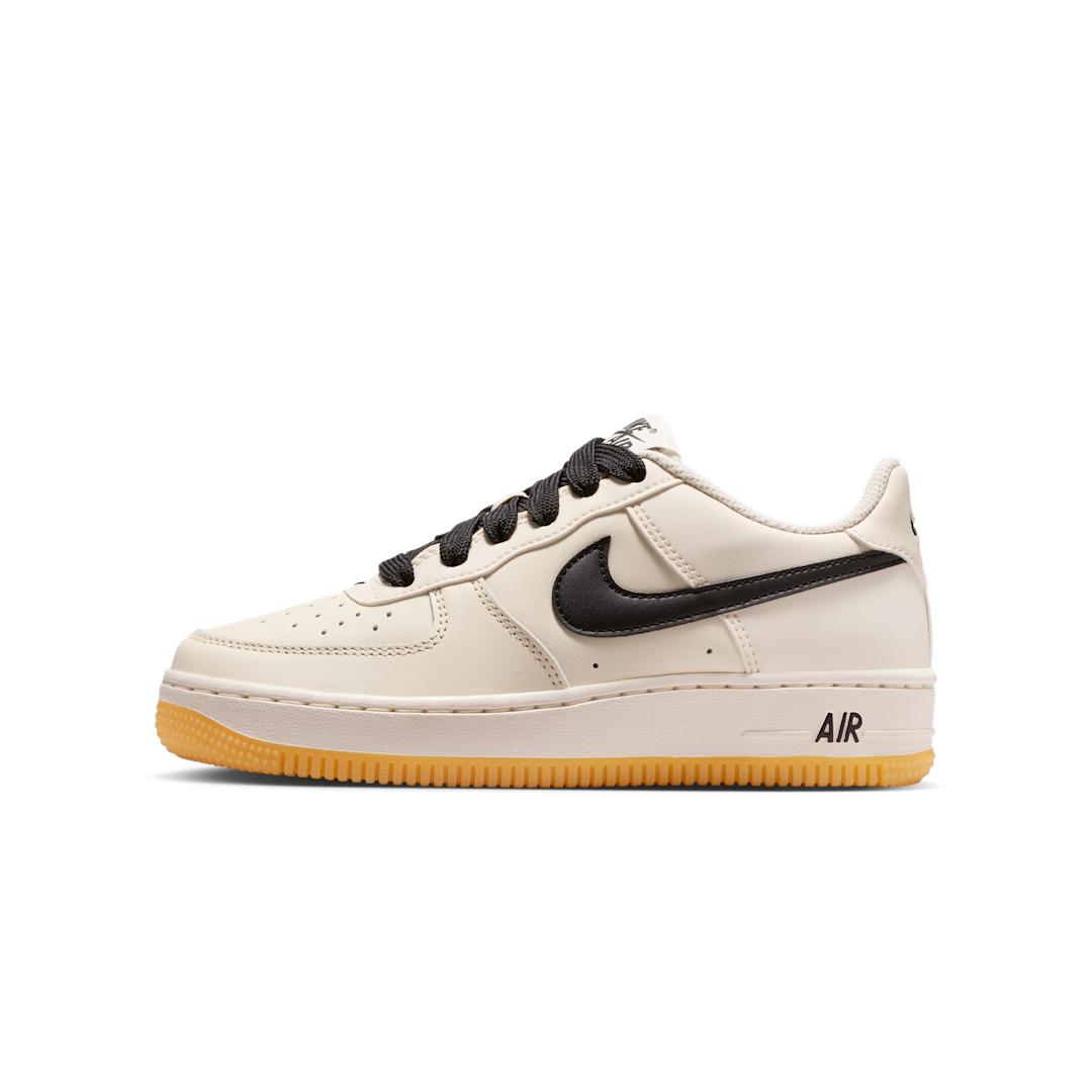 Nike Air Force 1 Low LV8 Soft Pearl Gum Black, Soft Pearl/Gum Light Brown/Metallic Silver/Black (HQ1911-002)
