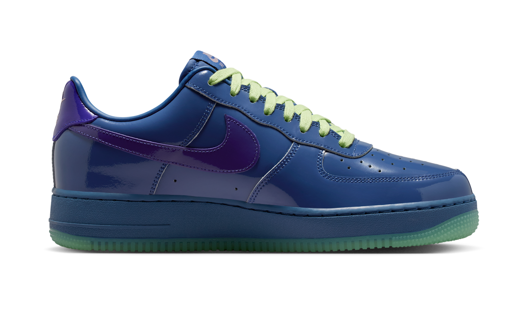 Nike Air Force 1 Low Patent Leather Mystic Navy Grape Ice