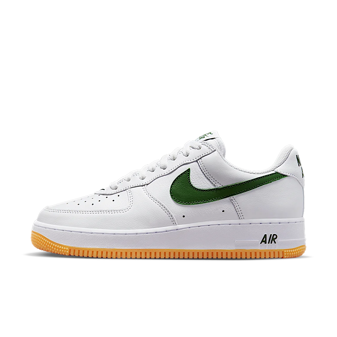 Nike Air Force 1 Low Retro QS Color of the Month White Forest Green, White/Forest Green/Gum Yellow (FD7039-101)