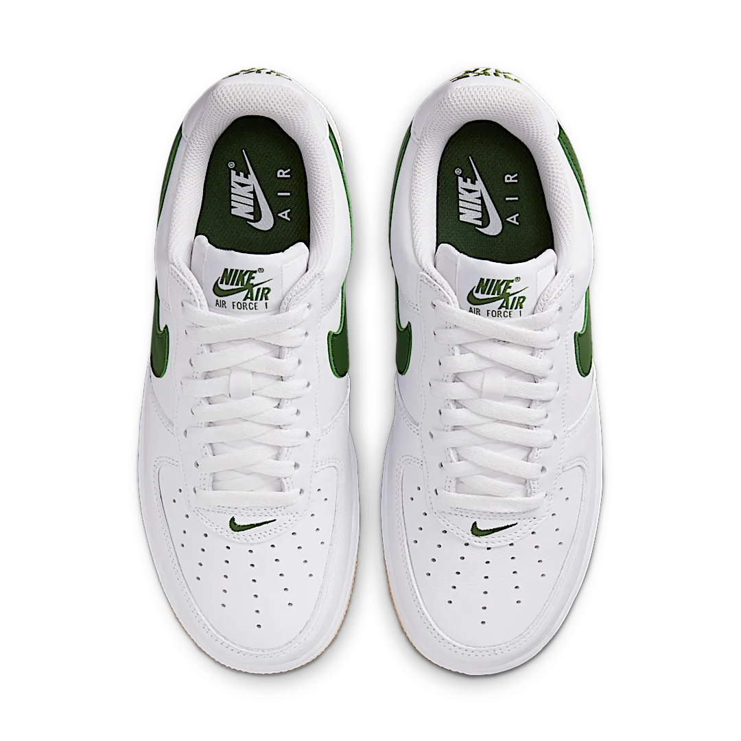 Nike Air Force 1 Low Retro QS Color of the Month White Forest Green, White/Forest Green/Gum Yellow (FD7039-101)