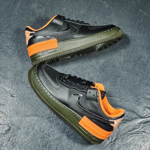 Nike Air Force 1 Low Shadow Black Hyper Crimson Cargo Khaki