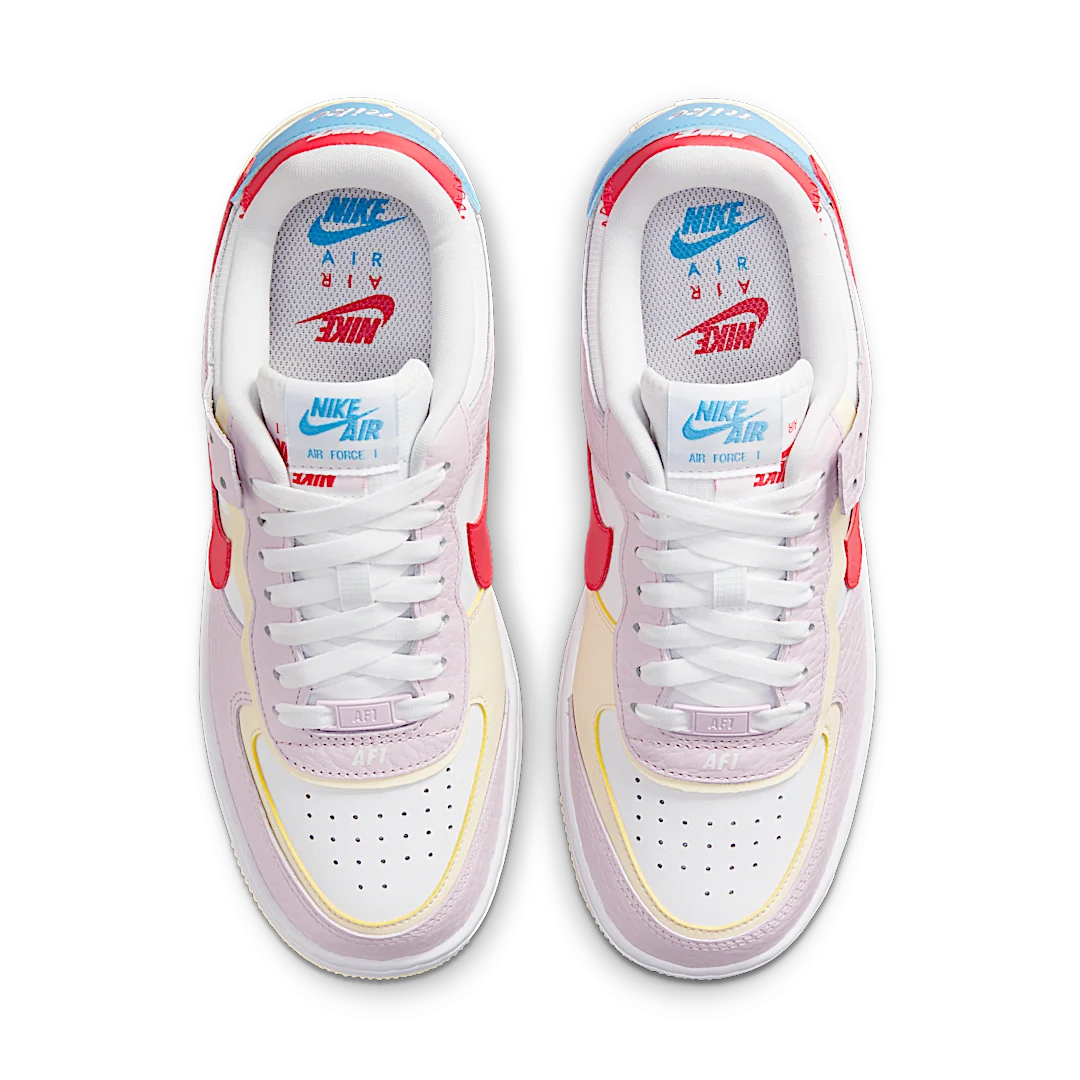 Nike Air Force 1 Low Shadow Regal Pink Coconut Milk University Blue Fusion Red, Regal Pink/Coconut Milk/University Blue/Fusion Red (DN5055-600)