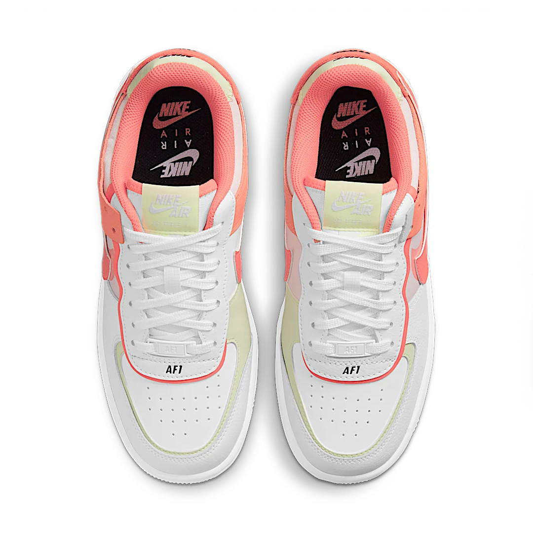 Nike Air Force 1 Low Shadow White Magic Ember, White/Crimson Bliss/Lime Ice/Magic Ember (CI0919-110)