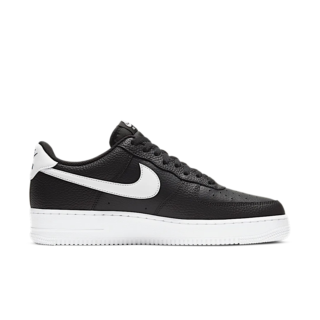 Nike Air Force 1 Low '07 Black White Pebbled Leather, Black/White (CT2302-002)
