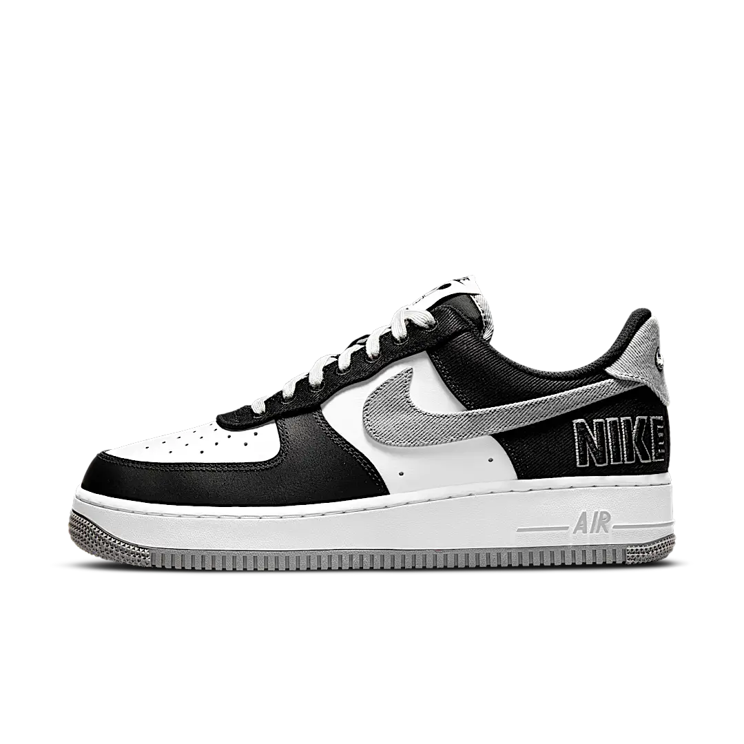 Nike Air Force 1 Low '07 EMB Raiders Black White, Black/Flat Silver-White (CT2301-001)