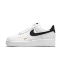Nike Air Force 1 Low '07 Essential White Black Gold Mini Swoosh