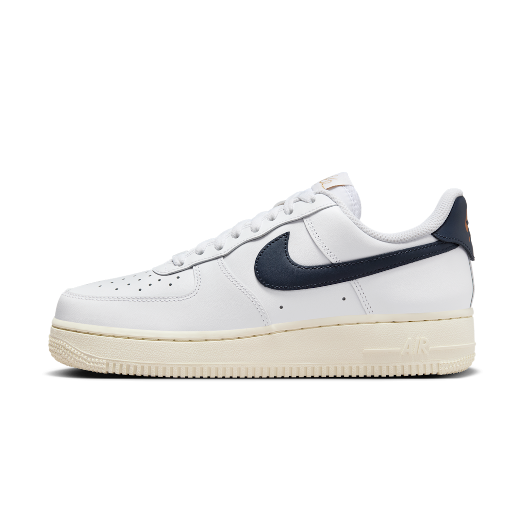 Nike Air Force 1 Low '07 Flyease Olympic, White/Pale Ivory/Metallic Gold/Obsidian (HJ9122-100)