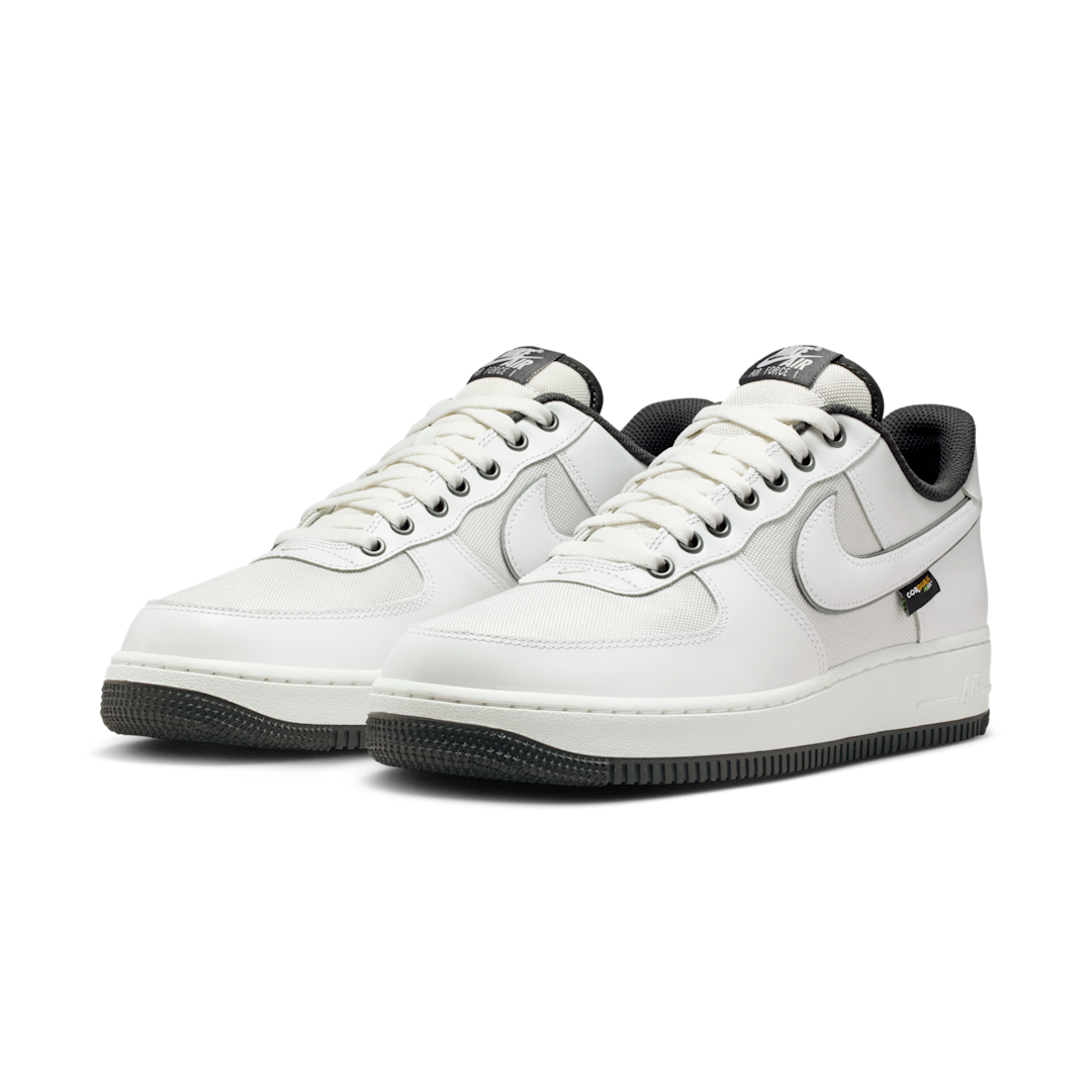 Nike Air Force 1 Low '07 LV8 Summit White Dark Smoke Grey Cordura, Summit White/Dark Smoke Grey/Metallic Silver/Summit White (IM6001-121)
