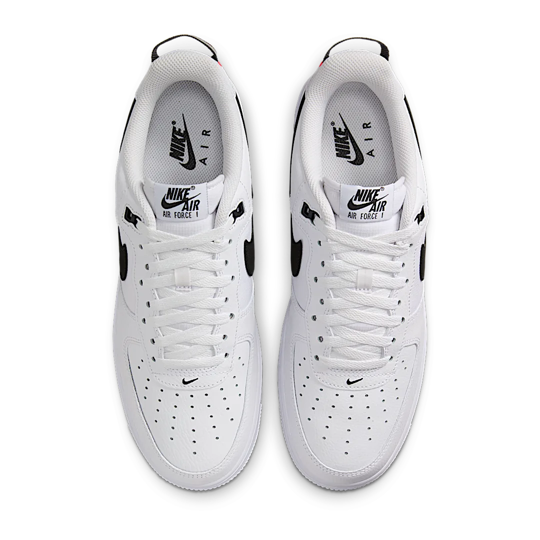 Nike Air Force 1 Low '07 LV8 White Black Bright Crimson, White/Black/Bright Crimson (HV9509-100)