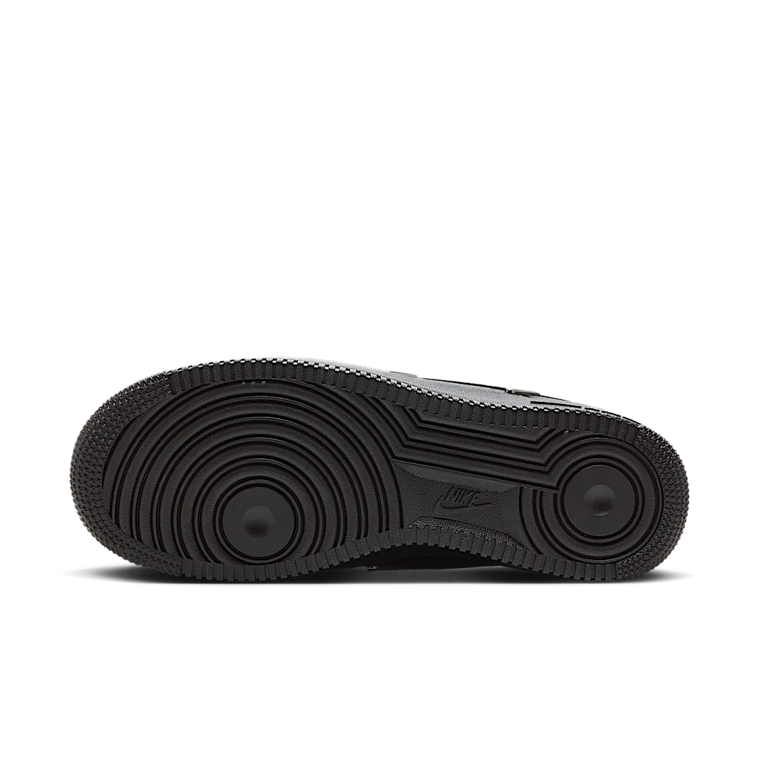 Nike Air Force 1 Low '07 LX Black Silver Mini Swoosh, Black/Metallic Silver (HQ1180-001)