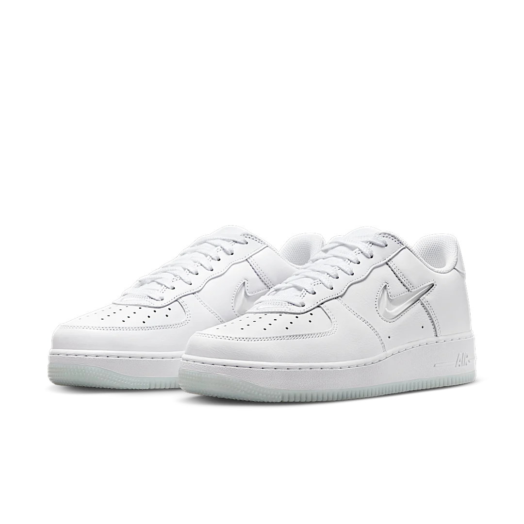 Nike Air Force 1 Low '07 Retro Color of the Month Jewel Swoosh Triple White, White/White-White (FN5924-100)