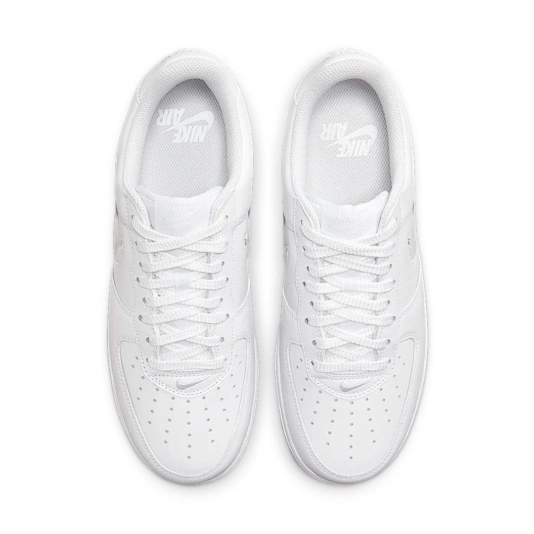 Nike Air Force 1 Low '07 Retro Color of the Month Jewel Swoosh Triple White, White/White-White (FN5924-100)