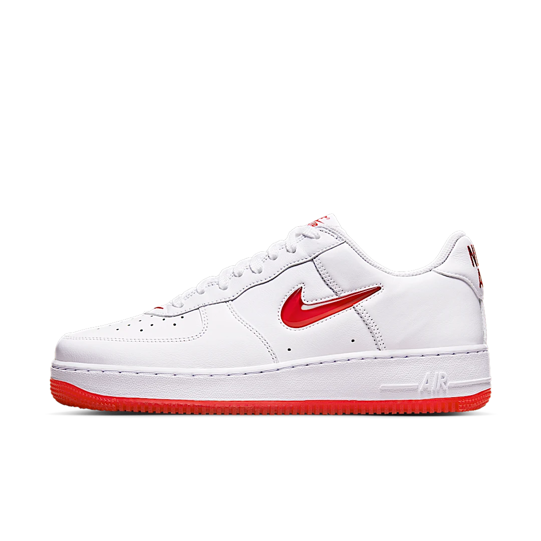 Nike Air Force 1 Low '07 Retro Color of the Month Jewel Swoosh University Red, White/University Red (FN5924-101)