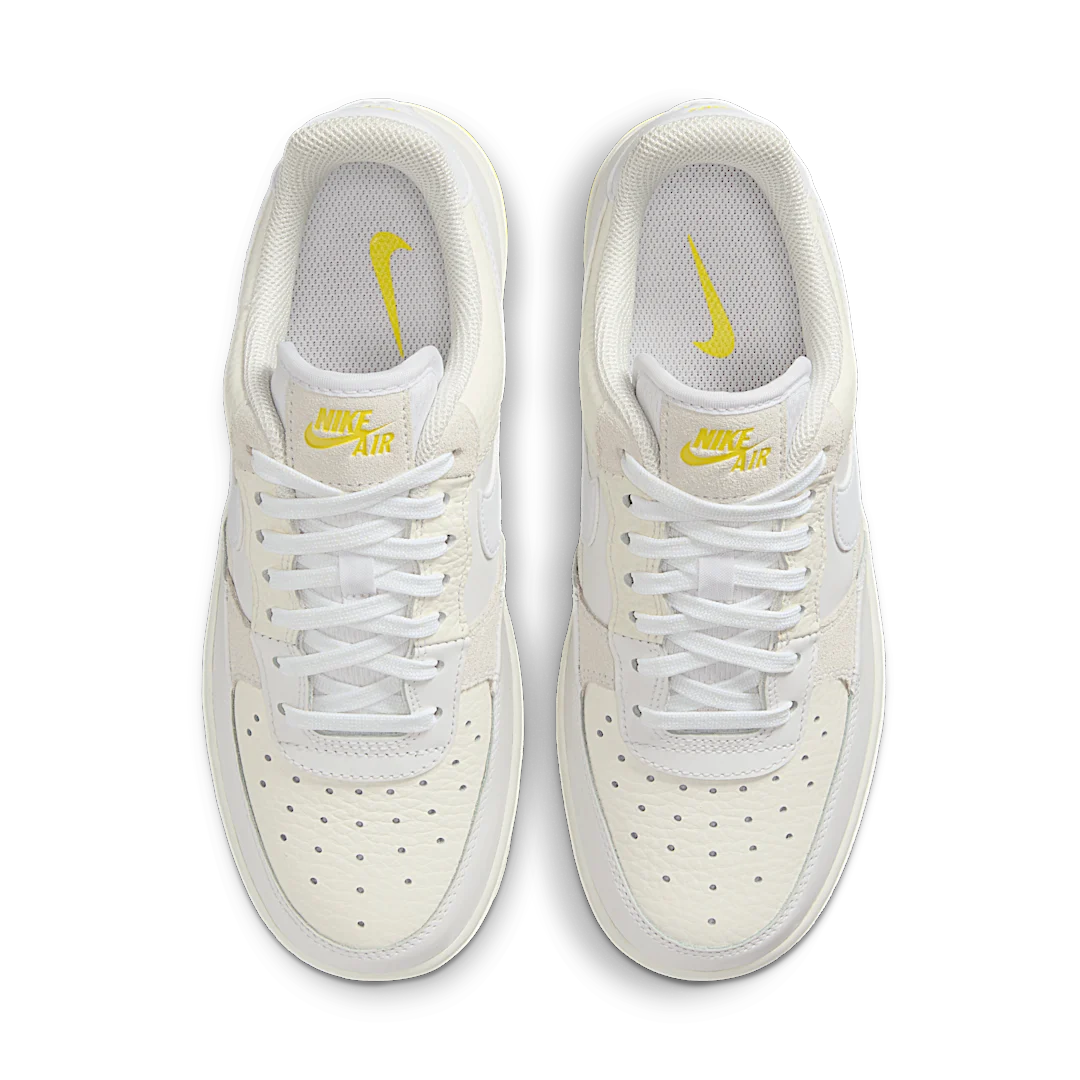 Nike Air Force 1 Low '07 UV Reactive Patchwork White Multicolor Yellow, Summit White/White-Opti Yellow-Sail (FQ0709-100)